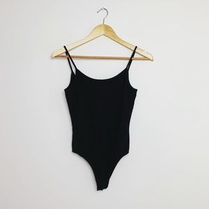 Express Black Rib Knit Bodysuit